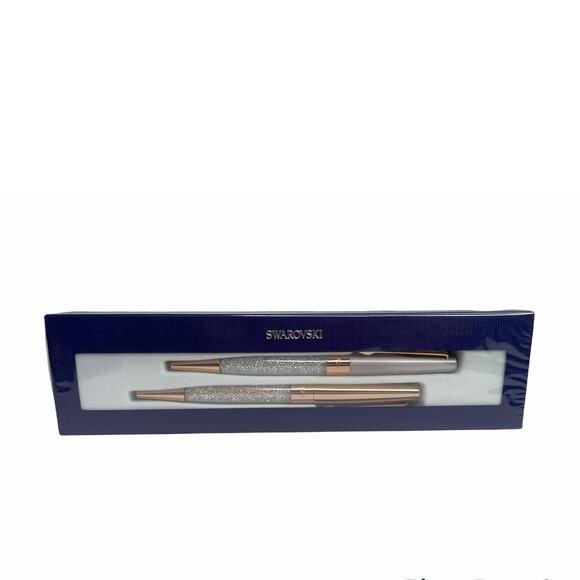 Swarovski Crystalline Ballpoint Rose Tone Set